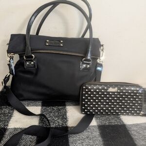 Kate Spade Black Shoulder Bag and Wallet Set